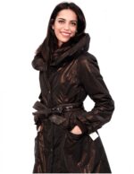 PUFFER JACKET DARK BRIGHT WITH LARGE AND NECK MURMASKY DETACHABLE AND COATING OF PAINT - Image 3