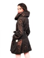 PUFFER JACKET DARK BRIGHT WITH LARGE AND NECK MURMASKY DETACHABLE AND COATING OF PAINT - Image 5