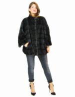 46 Horizontal mantle jacket with awning pelliccia visone pelz nerz норка fourrure vison - Image 5