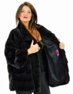 46 Horizontal mantle jacket with awning pelliccia visone pelz nerz норка fourrure vison - Image 7