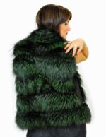 44 Dark green fox skirt with suede skin Fuchspelz pelliccia volpe лисица fourrure renard - Image 5