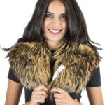 Collo in volpe sfumato oro e marrone con punte Pelzkragen col fourrure fur collar