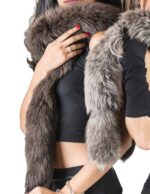 Nackenbügel in braunem Fuchs lang 185 cm lang collo pelliccia col fourrure fur collar – Bild 4