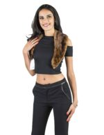 Collo pelliccia di visone demi con punte strette Pelzkragen col fourrure fur collar