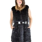 Pelliccia smanicato persiano e volpe nero 42 cinta Pelz fur persian Персидская Мех