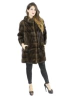 48-50 коричневые норки пальто свет звезды sagafurs vison pelliccia visone fur mink Nerzpelzes fourrure — изображение 3