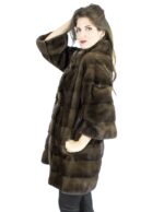 48-50 коричневые норки пальто свет звезды sagafurs vison pelliccia visone fur mink Nerzpelzes fourrure — изображение 4