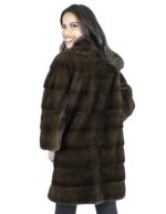 Mink Fur 44-46 mahogany coat sagafurs vison норка pelliccia visone Nerzpelzes fourrure - Image 4