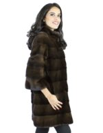 Mink Fur 44-46 mahogany coat sagafurs vison норка pelliccia visone Nerzpelzes fourrure - Image 5
