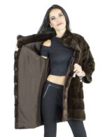 Mink Fur 44-46 mahogany coat sagafurs vison норка pelliccia visone Nerzpelzes fourrure - Image 6