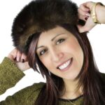 Cappello piccolo slim in pelliccia di visone demi fodera in velluto 毛皮 fourrure fur mex pelz