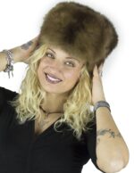 Cappello in pelliccia di visone demi colbacco imbottito 毛皮 fourrure fur mex pelz