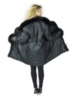 Black down jacket with fox collar and cuffs murmasky comfortable 50 pelliccia mex pelz fourrure 毛皮 - Image 6