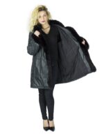 Black down jacket with fox collar and cuffs murmasky comfortable 50 pelliccia mex pelz fourrure 毛皮 - Image 7