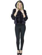 purple violet mink fur jacket with hood pelliccia mex pelz fourrure - Image 5