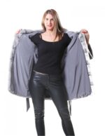 MINK FUR COAT WOMAN WITH SAPPHIRE PROCESSING HORIZONTAL - Image 8