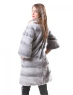 MINK FUR COAT WOMAN WITH SAPPHIRE PROCESSING HORIZONTAL - Image 6