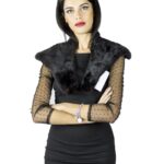 Collo largo in visone testa di moro Pelzkragen col fourrure 毛領 ворот шерсти fur collar