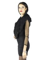 Pelliccia collo in montone nero Pelzkragen col fourrure 毛領 ворот шерсти fur collar