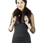 Volpe marrone rossa collo voluminoso imbottito Pelzkragen col fourrure 毛領 fur collar
