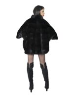 46 coat black fur cape crater neck mink pelliccia visone Pelz mex hopkn fourrure vison 水貂皮草 - Image 5