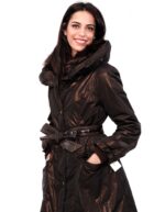 DOWN JACKET 55 MORO BRIGHT WITH LARGE AND NECK MURMASKY DETACHABLE AND COATING OF PAINT - Image 2