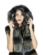 Sleeveless fox tassel cap steel 44 меха Fuchspelz pelliccia volpe 狐狸毛 fourrure renar - Image 5