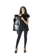 Sleeveless fox kid guru black leather belt 44 меха Fuchspelz pelliccia volpe 狐狸毛 fourrure renar - Image 6