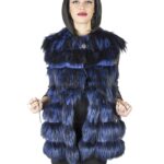 Smanicato volpe pelo voluminoso pelliccia ganci con bottone collo pelz fourrure 毛皮 fur fox mex