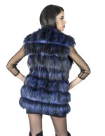 Smanicato volpe pelo voluminoso pelliccia ganci con bottone collo pelz fourrure 毛皮 fur fox mex