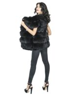 Sleeveless fox and black kid crater neck pelliccia Fuchspelz mex 狐狸毛 fourrure - Image 6