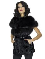 Smanicato volpe kid nero guru cintura vernice меха Fuchspelz fox fur 狐狸毛 fourrure renard