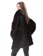 MINK FUR COAT BRASCHI MAHOGANY NATURAL WOMAN - Image 6