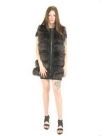 46 Black fox waistcoat with reindeer transport volpe ärmelloser Fuchs renard sans manches - Image 5