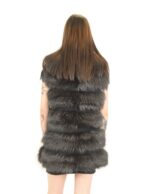 46 Black fox waistcoat with reindeer transport volpe ärmelloser Fuchs renard sans manches - Image 6