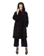 50 горизонтальных норки пальто Aurora капот 102 см fourrure de vison mink fur Nerz — изображение 5