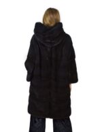 50 горизонтальных норки пальто Aurora капот 102 см fourrure de vison mink fur Nerz — изображение 6