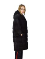 50 горизонтальных норки пальто Aurora капот 102 см fourrure de vison mink fur Nerz — изображение 4