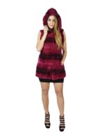 44 Fur Rex fuchsia gradient sleeveless hooded pelliccia rex pelz мех рекс fourrure - Image 4
