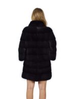 46 horizontal black mink coat Korean neck 88 cm fourrure de vison pelliccia visone Nerz - Image 6
