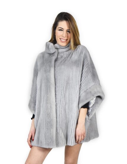 Mantella in pelliccia di visone trasporto verticale zaffiro 46 fur mink Nerz pelz мех норки