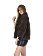 Mink fur jacket horizontal mud asphalt 48 pelliccia visone Nerz pelz мех норки - Image 3