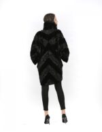 48 Persian fur black coat mink collar women rounded collection - Image 3