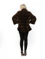 50 Fur Coat Mink Horizontal Scanbrown Braschi High Neck - Image 6