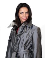 51 DOWN COAT WITH COLOR SMOG Collettino REX DETACHABLE RIPORT PAINT - Image 2