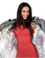 51 DOWN COAT WITH COLOR SMOG Collettino REX DETACHABLE RIPORT PAINT - Image 6