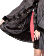 DOWN JACKET REVERSIBLE JACKET 58 FABRIC AND BROWN REX WITH EDGED HOOD - Image 4