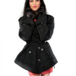 50 PUFFER JACKET WITH WIDE NECK DETACHABLE FABRIC AND REX