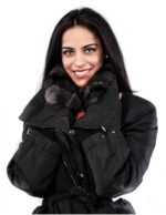 50 PUFFER JACKET WITH WIDE NECK DETACHABLE FABRIC AND REX - Image 2