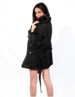 50 PUFFER JACKET WITH WIDE NECK DETACHABLE FABRIC AND REX - Image 5